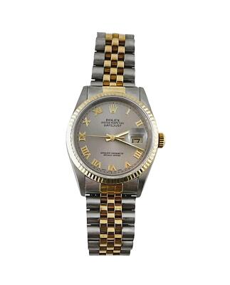 2000 Rolex Men's Datejust 16203 Two Tone Watch Jubilee Slate Box