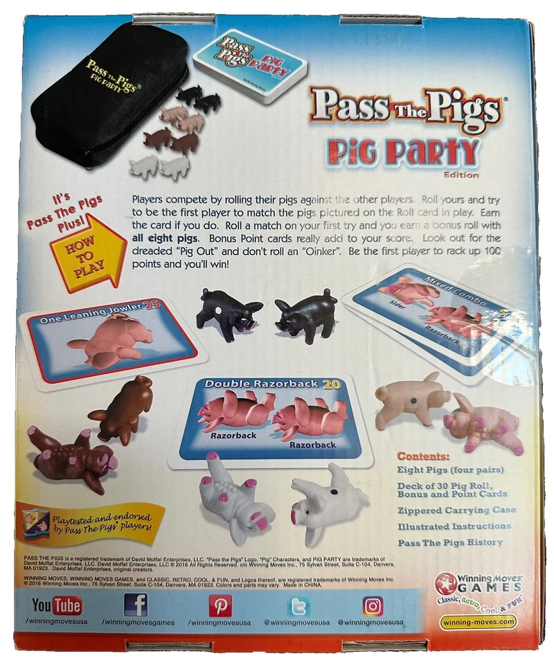 Juego de dados Pass the Pigs Pig Party Edition NUEVO Foto 2 de 4