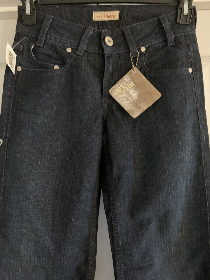 Denim of Virtue Quest Dignity Palazzo Damas Dk. Jeans azules talla 26-34” entrepierna Foto 2 de 4