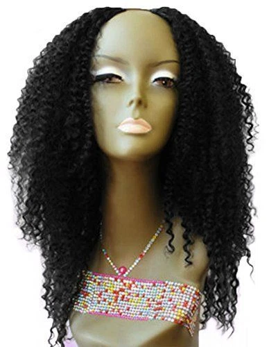 Curly Brazilian Human Hair U Part Wigs for Black Women Kinky Curly U Part Wigs - Image 2 of 4