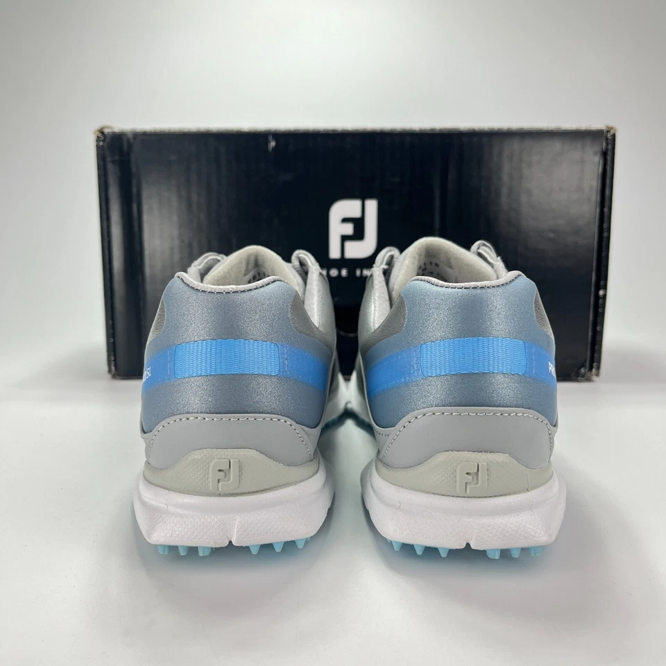 NEW FootJoy Pro SL Golf Gray Light Blue Athletic Golf Shoes 98118 Women's Size 8 - Image 4 of 4