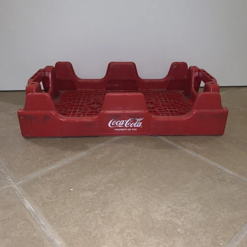 Vintage Coca-Cola Red Plastic Crate for 20oz Coke Bottles 18.5x12