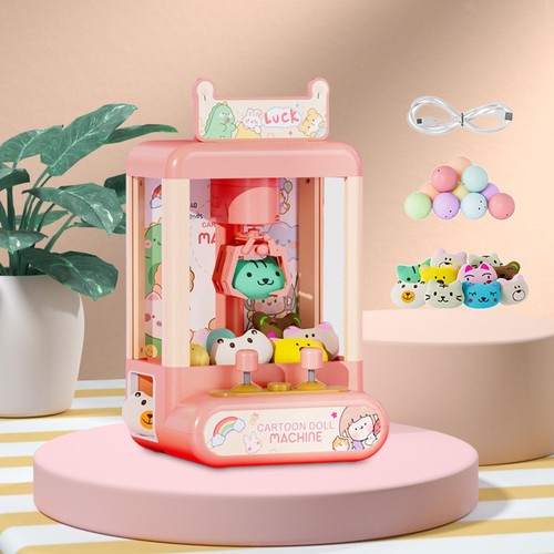 HONGYEE Mini Machine à Pinces Avec Musique Pour Domestique,Distributeur De Bonbons Candy Doll,Distributeur De Prix Pour Les Enfants De 3 4 5 6 7 8+Ans,Cadeau D 'anniversaire Pour Fille Ou Garçon