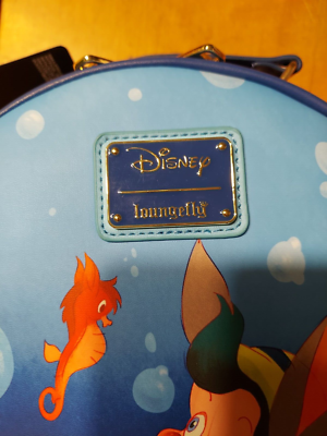 Loungefly Blue Pinocchio Underwater Mini Backpack with Red Coral Accents Loungefly Disney Pinocchio Underwater Coral Mini Backpack | eBay main image 2