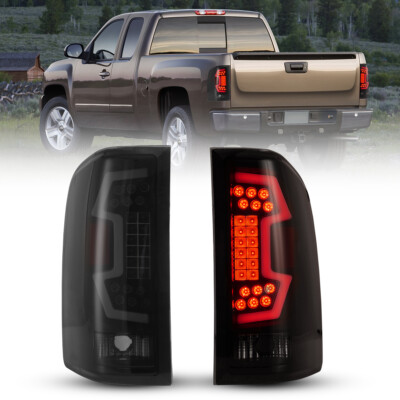 Smoke LED Tail Lights Lamps For 2007-2013 Chevy Silverado 1500 2500 HD 3500 HD