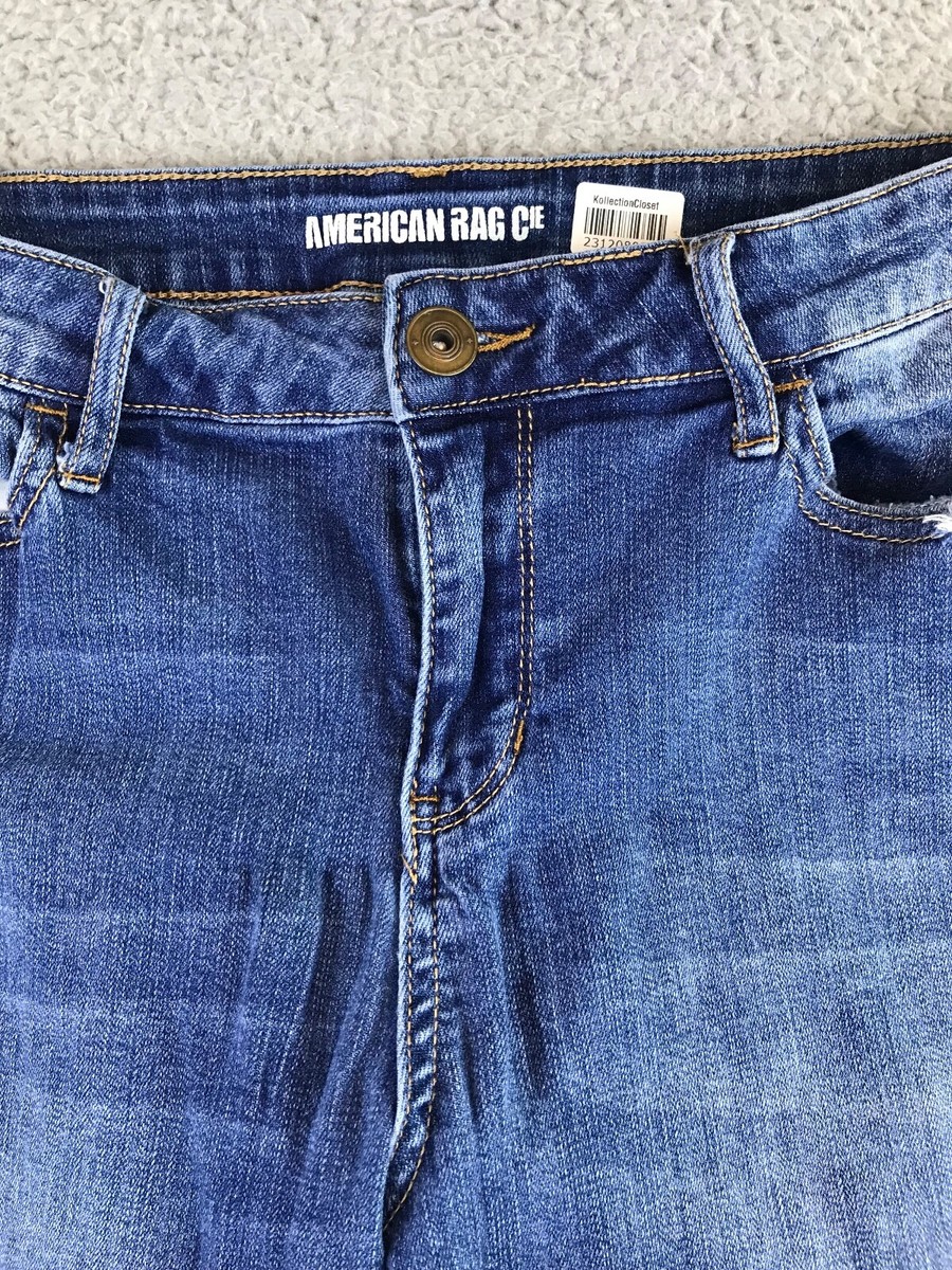 American Rag Cie Jeans Women's Size 15 Blue Denim Raw Hem American Rag Cie Jeans Women's Size 15 Blue Denim Raw Hem
