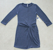 Forever 21 Cozy Fleece Lined Dress 3/4 Sleeve Blue Knot Waist Women's S NWT