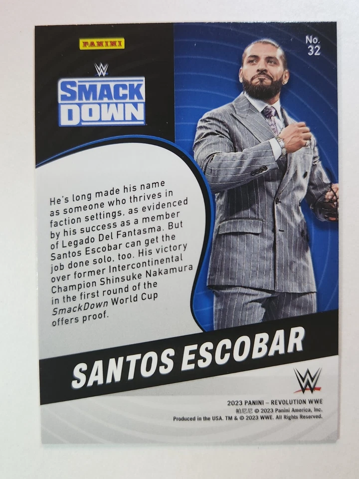 2023 Panini WWE Revolution - #32 SANTOS ESCOBAR - Image 2 of 2
