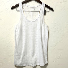 BDG Urban Outfitters White Burnout Racerback Tank Top M Semi Sheer Lightweight