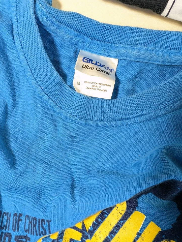 Lote de 6 camisetas cristianas ~ algodón ~ adoración ~ fe ~ adulto pequeño ~ en muy buen estado Foto 3 de 4