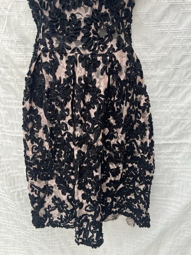 Anthropologie Yoana Baraschi Lace Soutache Dress Scoop-Neck Black 10 - Picture 8 of 20