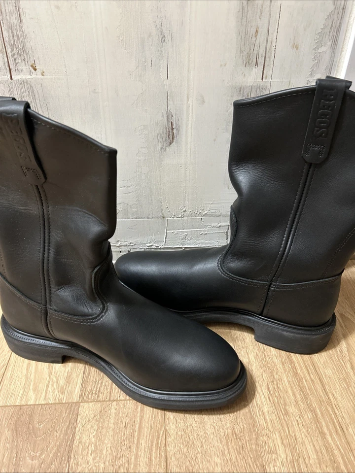 Botas Red Wing Pecos Talla 9.5 D Negras Sin Cordones Cuero 1125 Western Work Hechas en EE. UU. Foto 4 de 4