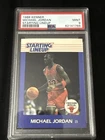 MICHAEL JORDAN PSA 9 MINT 1988 KENNER #40 STARTING LINEUP CARD BULLS HOF