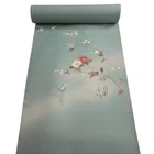 JAPANESE KIMONO FABRIC CLOTH BOLT PURE SILK LIGHT GREEN TSUKESAGE AA9638
