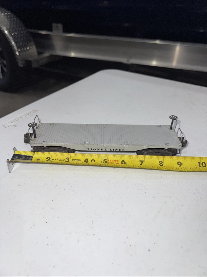 Vintage Lionel #6411 Gray Metal Log Flat Freight Car No Logs Included READ DESC - Image 3 of 3
