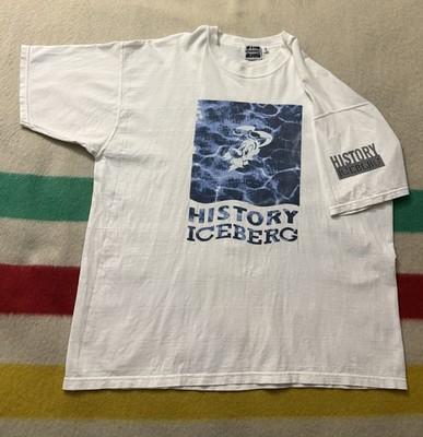 Vintage 90s Y2K Iceberg Jeans History Made In Italy Graphic Shirt