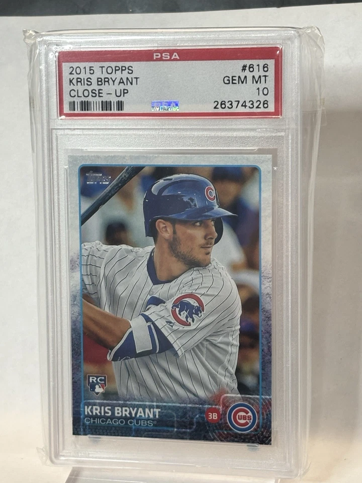 2015 Topps Kris Bryant RC Close Up #616 PSA 10 Cubs - Image 2 of 2