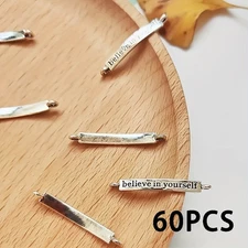 60pcs" Believe in Yourself "alloy letter pendant, suitable for bracelets, 