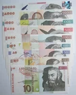 SLOVENIA set 9 Banknotes 10 to 10000 tolar 1992 2005 5000 tolarjev UNC pre EUR
