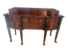 Henredon Flame Mahogany Sideboard Buffet Credenza Hepplewhite Paw foot Huntboard