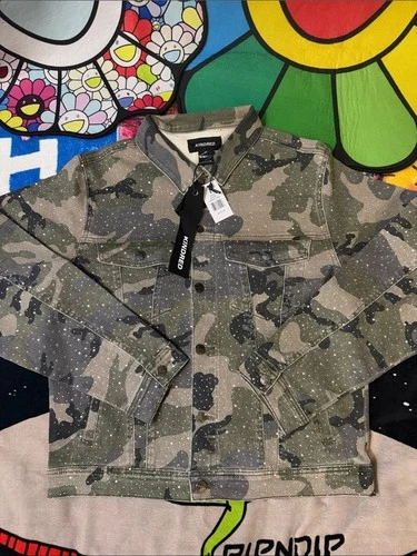 Kindred Men's Olive Camo Denim Jacket with Speckle Detail - product listing photo