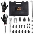 26x Diesel Injector Removal Tool Set 19pc Adapters Slide Hammer & Crowbar