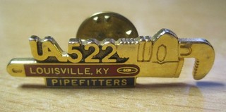 UA Local 522 LOUISVILLE KY PIPEFITTERS United Association Union Lapel Pin