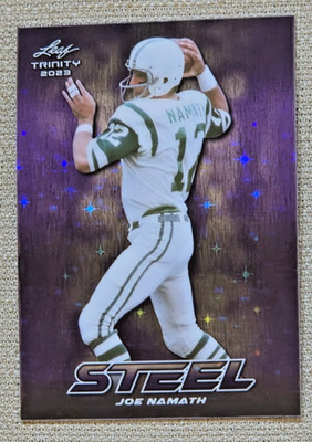 2023 Leaf Trinity Football Steel Joe Namath #S-49 HOF Jets 12/49
