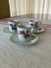 For coffee lovers -3 sets of porcelain cup & saucer, made in Japan