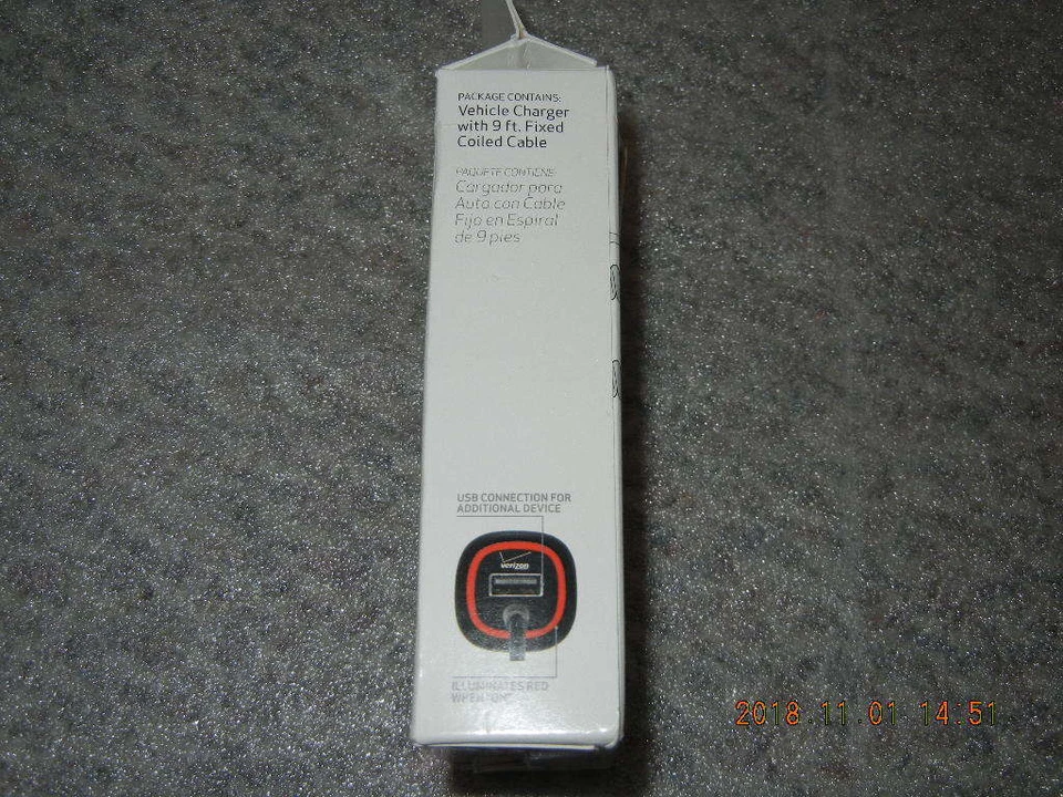Verizon Vehicle Charger with Dual Output and LED Light, NEW - Image 3 of 4