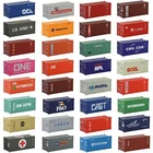 3pcs HO Scale 1:87 20ft Shipping Container 20' Cargo Box Model Railway