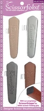 SCISSORFOBZ Designer Scissors Sheath Cover 4Pk Small Metallic Solid Colors