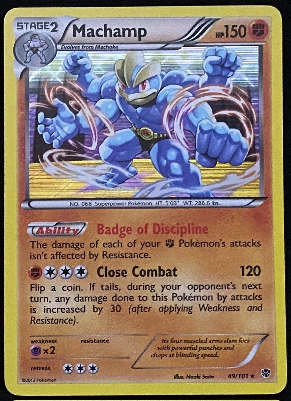 Machamp 49/101 Plasma Blast  |  Holo  | NM/M |  Pokemon Trading Card TCG