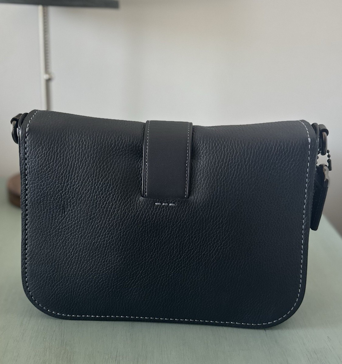 Coach 1941 Page 27 Blue Glovetanned Leather Turn Lock