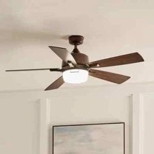 Kichler 300457OBB - Leeds 52" 5 Blade LED Ceiling Fan (NEW - BAD BOX ONLY)