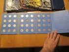 FOLDER WASHINGTON QUARTERS COLLECTION STARTING 1960 WITH 35 COINS ( 10 SILVER )