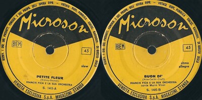 45 U/min Single 7 Zoll Vinyl Francis Pica e la sua Orchestra - Petite Fleur