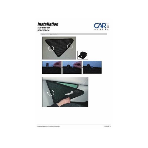 Protector solar para Seat Exeo ST Kombi año 09-14, cubiertas traseras + lunar trasero - Imagen 9 de 12