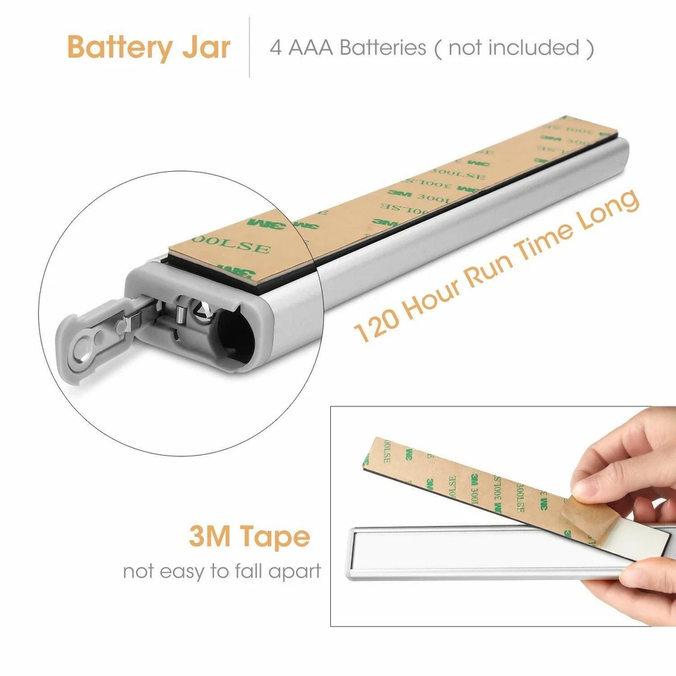 Remote Control LED Lights Under Cabinet Lighting Bar Wireless Portable LED 4pack - Image 2 of 4