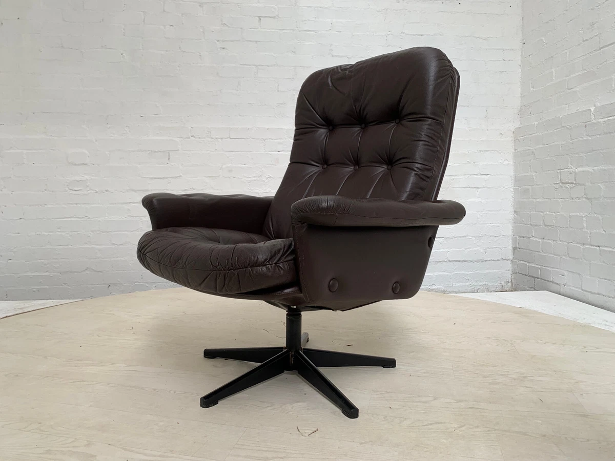 Dark brown outlet swivel chair