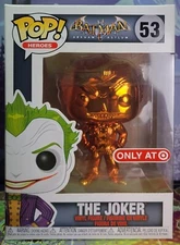 Funko Pop! The Joker Orange Chrome #53 Target Exclusive Batman Arkham Asylum