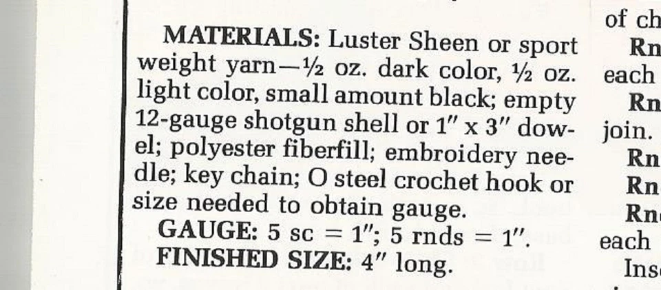 Crayon Key Chain - 4" long - Sport weight yarn - Crochet Pattern ONLY - Image 2 of 2