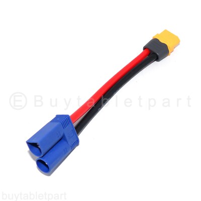 NEW For Male XT60 to Female EC5 Connector Adapter with 12AGW 10cm Cable