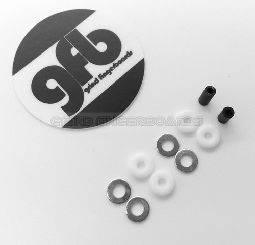 *GRiND FINGERBOARDS* GFB LARGE O-Ring Bushings Fingerboard Tuning Kit - WHITE - Picture 4 of 12