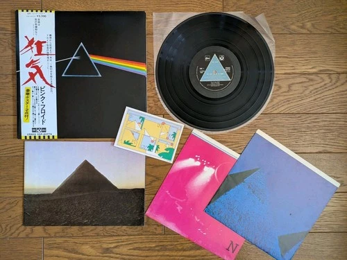 PINK FLOYD The Dark Side Of The Moon JAPAN LP w/ OBI BOOK 2 Poster & Card