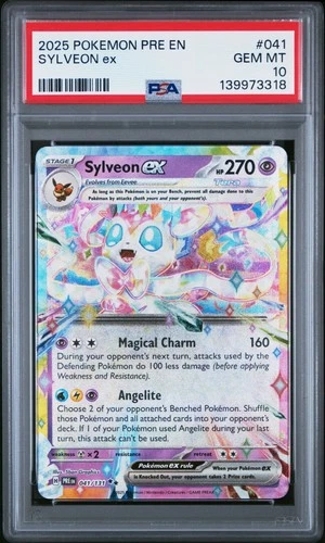 2025 POKEMON PRE EN-PRISMATIC EVOLUTIONS #041 SYLVEON EX PSA 10