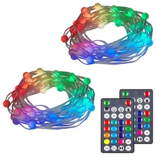 EMBRIGHTEN COLOR-CHANGING LED BUBBLE LIGHTS 2 PACK 1785039 *DISTRESSED PKG