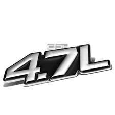 METAL BUMPER BODY GRILL FENDER EMBLEM DECAL LOGO BADGE CHROME BLACK 4.7 4.7L V6