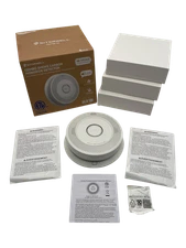 SITERWELL Smoke Carbon Monoxide Detector 10-Yr Battery Wireless 4 Pack
