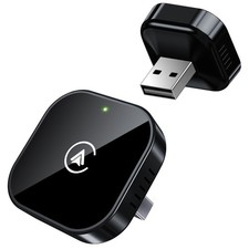 2 in 1 Wireless CarPlay and Android Auto Adapter, Easy Setup Plug and Play, F...